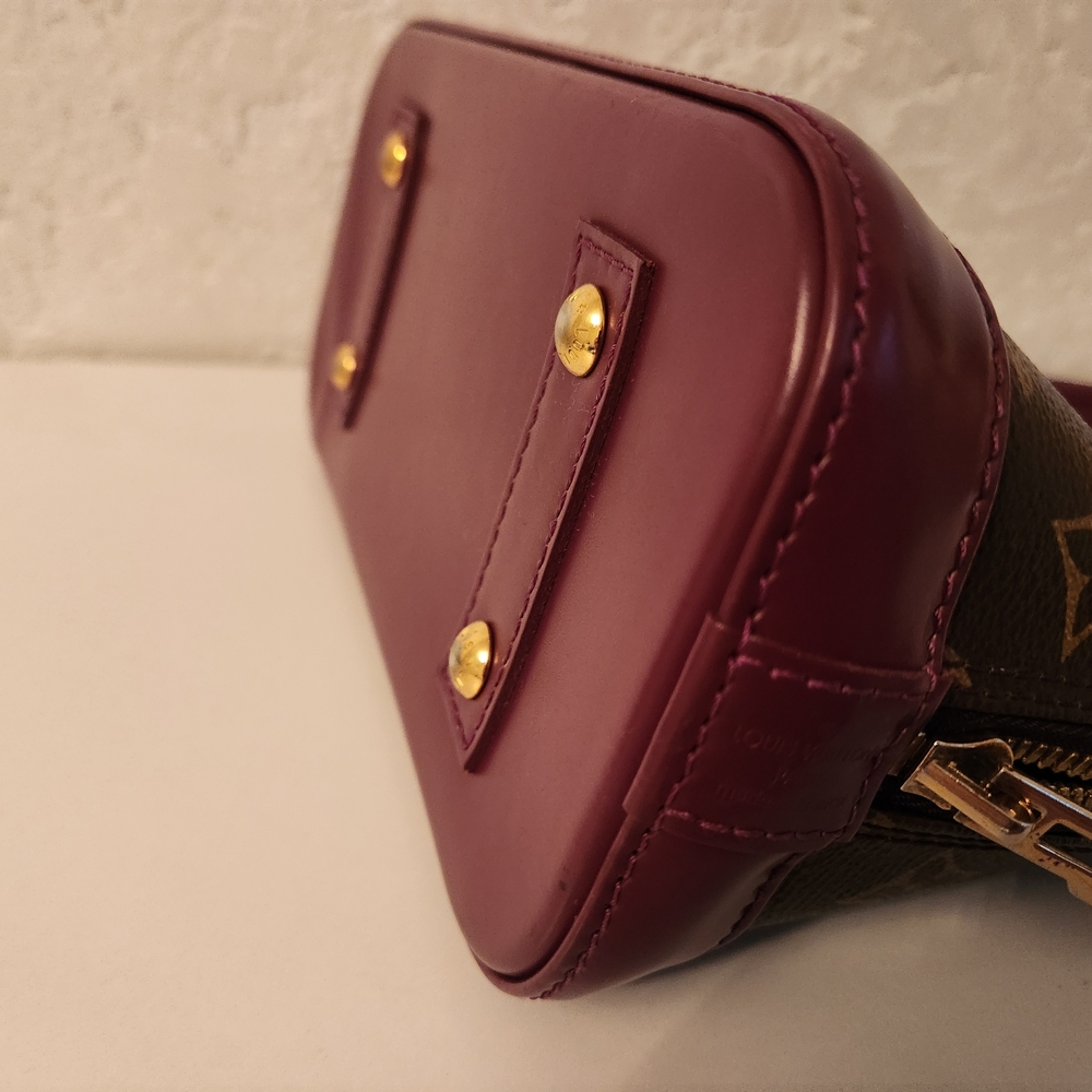 Louis Vuitton Monogram Canvas Bag - Brown and Purple Alma BB - Picture 5 of 12